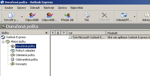 Nastavení Outlook Express
